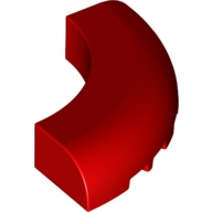 Lego kostka (kostička) kulatá 5x5 čtvrtkruh zaoblená, červená (6191995)